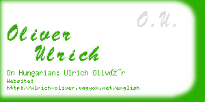 oliver ulrich business card